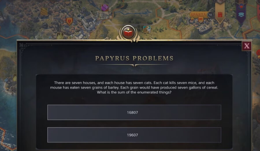 Civilization 7 Papyrus Problems Answer